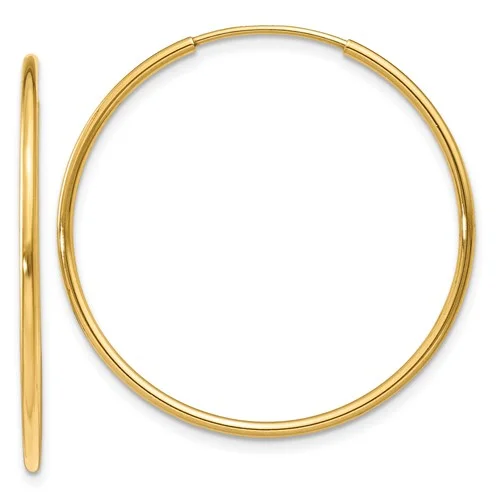 celestial moon and star bracelet 14K Yellow Gold Endless Hoop Earring