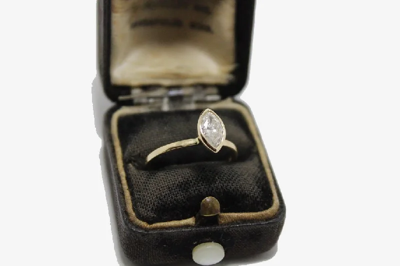 handmade ceramic bead bracelet 14k Gold Marquise Diamond Ring
