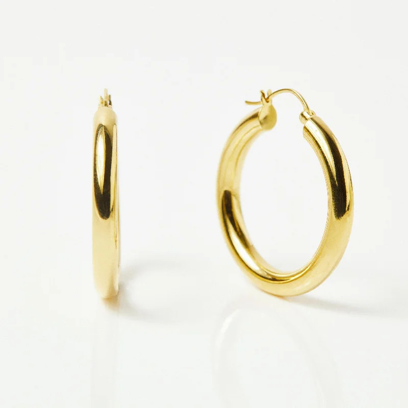 rose gold anklet chain Large Luxe Chunky Hoop Earrings