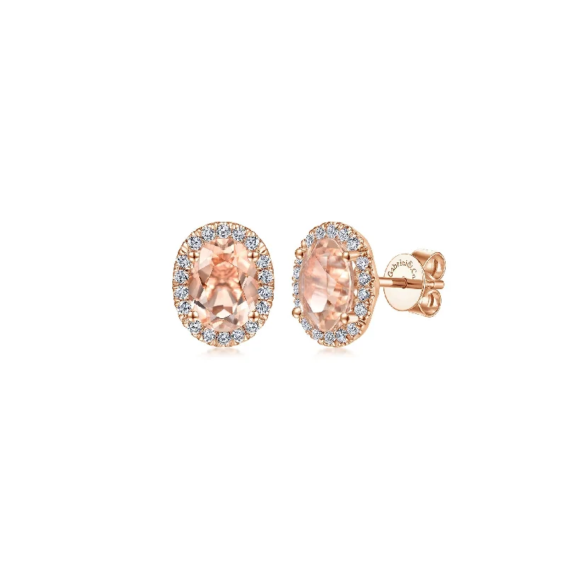 handmade beaded stretch bracelet 14K Rose Gold Diamond Halo and Oval Morganite Stud Earrings handmade beaded stretch bracelet 14K Rose Gold Diamond Halo and Oval Morganite Stud Earrings