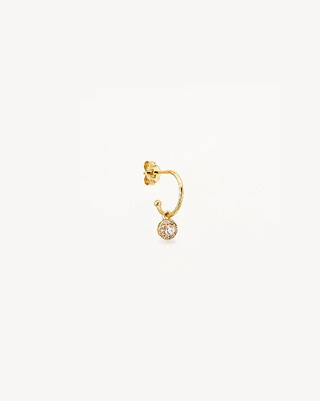 vintage emerald cocktail ring 14k Solid Gold Ocean Mist Diamond Hoop