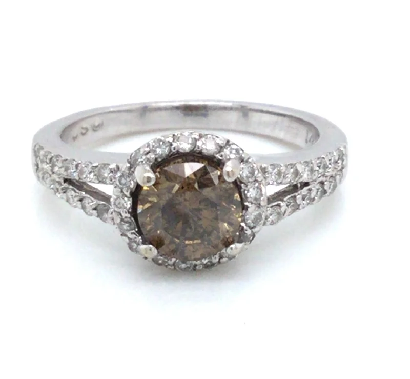 sterling silver arrow ring 14K White Classic Natural Diamond Ring Size 6