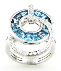 handmade silk thread earrings 14K White Contemporary Blue Topaz and Natural Diamond Ring Size 7 handmade silk thread earrings 14K White Contemporary Blue Topaz and Natural Diamond Ring Size 7