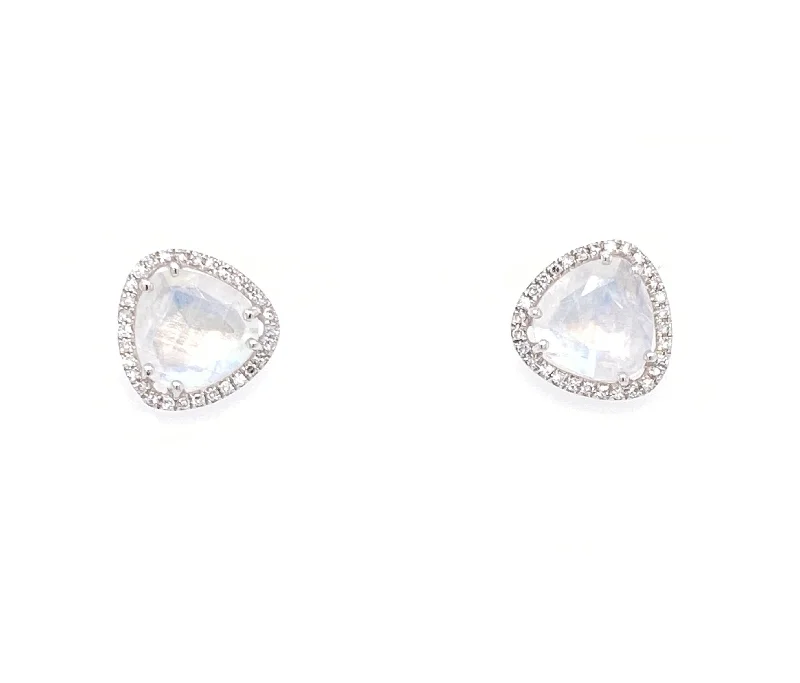simple crescent moon ring 14K White Gold Round Diamond + Rainbow Moonstone Earrings simple crescent moon ring 14K White Gold Round Diamond + Rainbow Moonstone Earrings