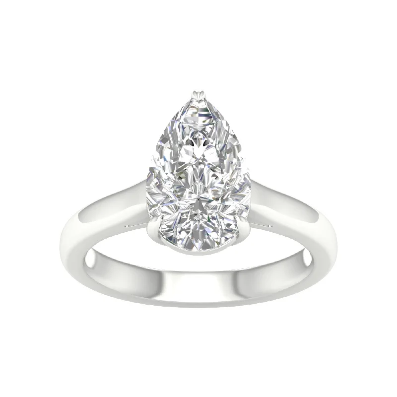 sterling silver charm anklet 14K White Pear Lab Grown Diamond Solitaire Engagement Ring sterling silver charm anklet 14K White Pear Lab Grown Diamond Solitaire Engagement Ring