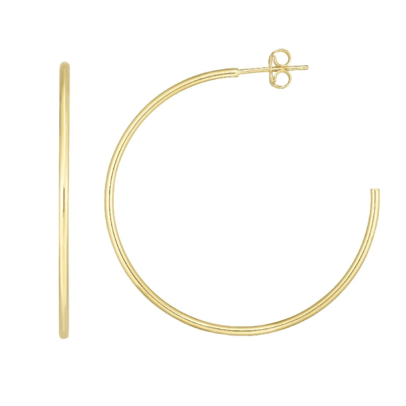celestial lunar eclipse pendant 14k Yellow 40mm Hoop Earrings