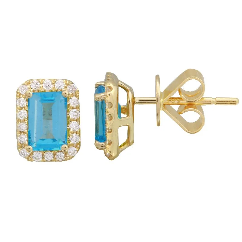 butterfly charm bracelet delicate 14k Yellow Blue Topaz Emerald Cut Gemstone Earrings butterfly charm bracelet delicate 14k Yellow Blue Topaz Emerald Cut Gemstone Earrings
