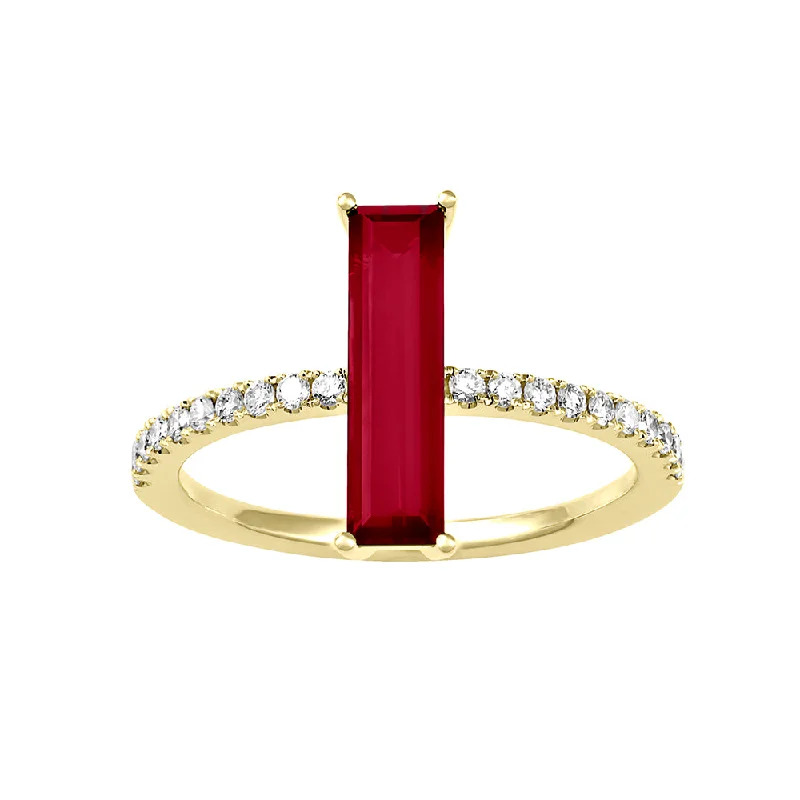 handmade beaded stretch bracelet 14K Yellow Chatham Ruby and Lab Grown Diamond Ring Size 6.5 handmade beaded stretch bracelet 14K Yellow Chatham Ruby and Lab Grown Diamond Ring Size 6.5