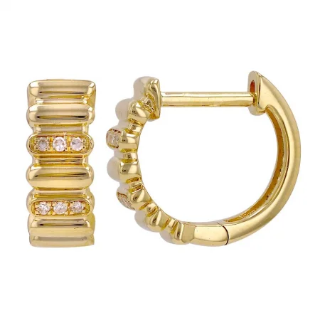 custom engraved infinity necklace 14K Yellow Gold Diamond Fluted Huggie Hoop Earrings custom engraved infinity necklace 14K Yellow Gold Diamond Fluted Huggie Hoop Earrings