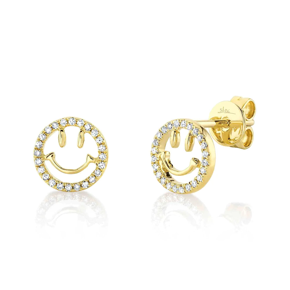 personalized couple’s keychain pendant 14K Yellow Gold Diamond Smiley Face Stud Earrings personalized couple’s keychain pendant 14K Yellow Gold Diamond Smiley Face Stud Earrings