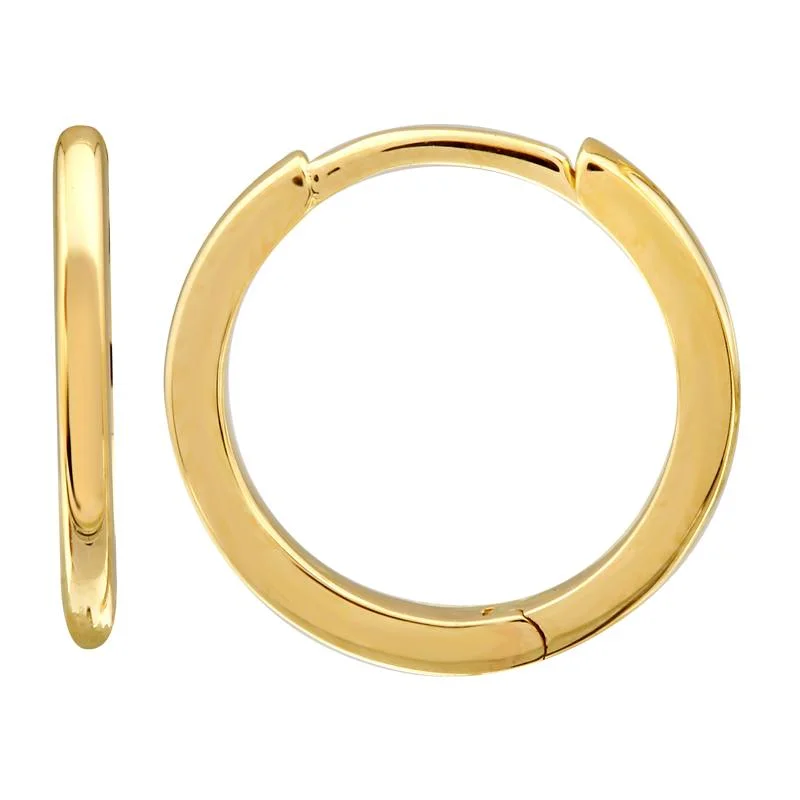 celestial moon and stars ring 14k Yellow Gold Eternity Mini Round Huggies