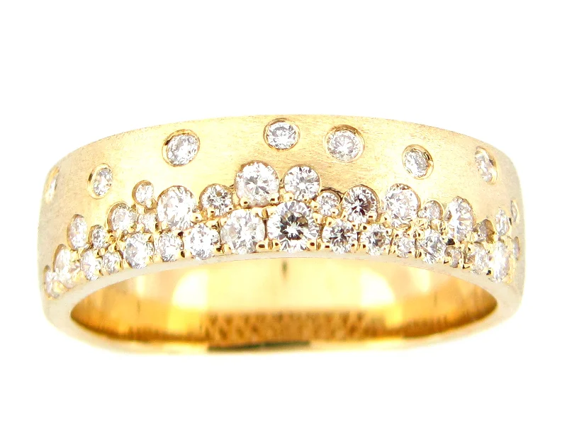 adjustable braided rope ring 14K Yellow Natural Diamond Ring Size 6.5