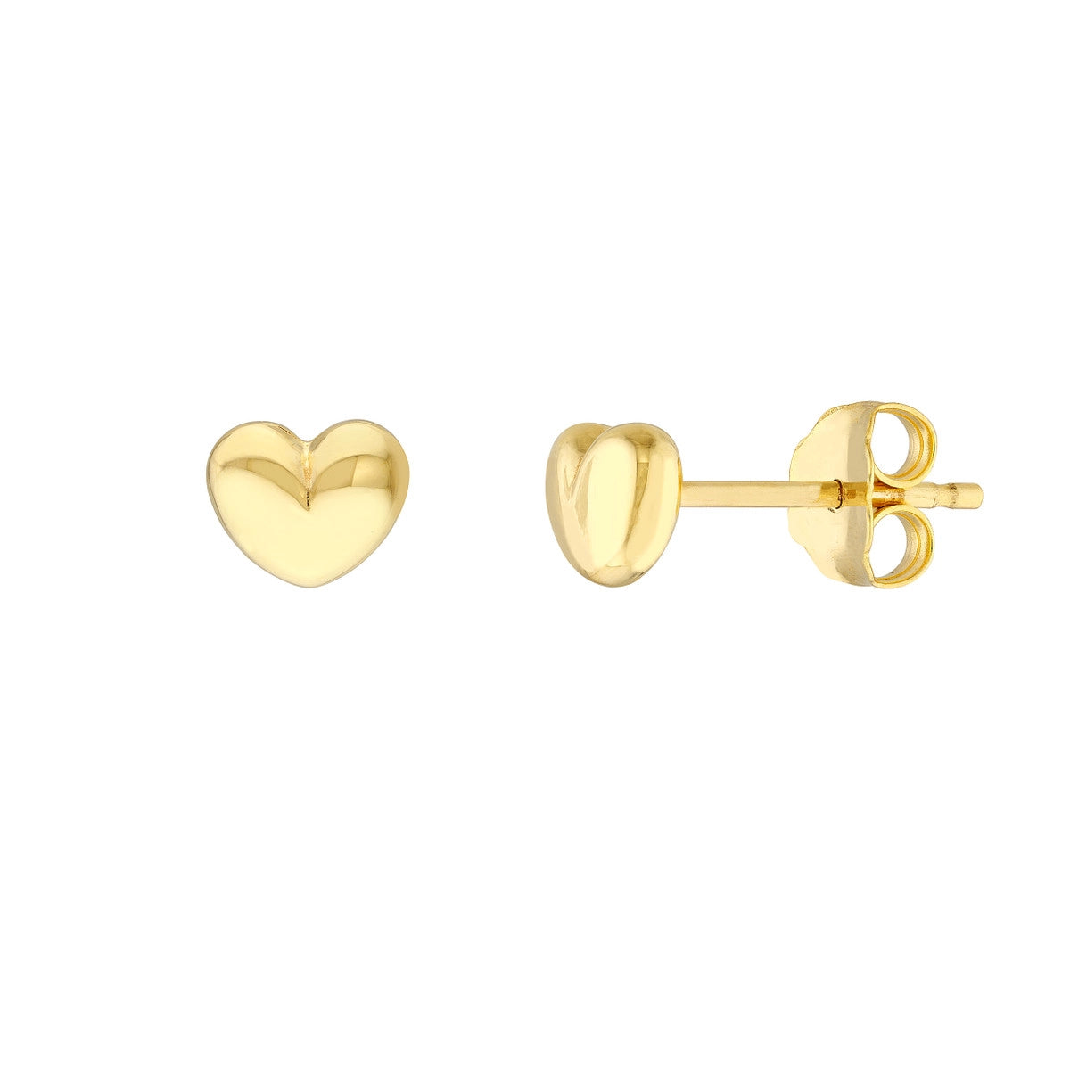 beaded wrap bracelet handmade 14K Yellow Puffy Heart Stud Earrings
