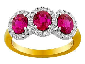 simple crescent moon ring 18K Yellow & White Ruby and Natural Diamond Ring Size 6.5 simple crescent moon ring 18K Yellow & White Ruby and Natural Diamond Ring Size 6.5