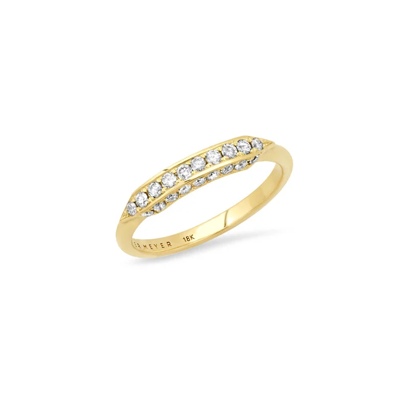 gemstone stacking rings colorful 3-Sided Diamond Ring