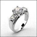 emerald cut diamond earrings 3 Stone 1 Ct Round Center Channel Princess Cubic Zirconia Cz Ring emerald cut diamond earrings 3 Stone 1 Ct Round Center Channel Princess Cubic Zirconia Cz Ring