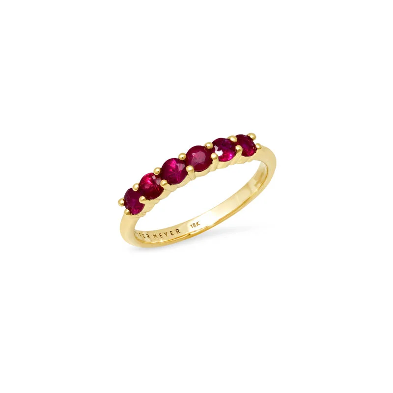 14k gold nose ring hoop 4-Prong Ruby Ring