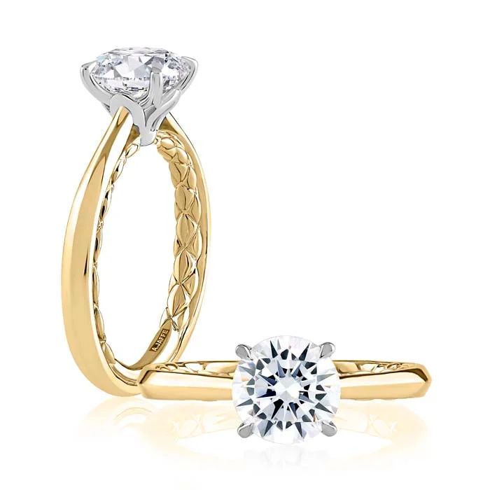 elegant drop earrings wedding A. Jaffe Cathedral Solitaire Engagement Ring Mounting in 14K Yellow and White Gold elegant drop earrings wedding A. Jaffe Cathedral Solitaire Engagement Ring Mounting in 14K Yellow and White Gold