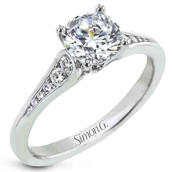titanium spinner ring anxiety relief Simon G. Tapered Shoulder Engagement Ring Semi-Mounting in 18K White Gold titanium spinner ring anxiety relief Simon G. Tapered Shoulder Engagement Ring Semi-Mounting in 18K White Gold