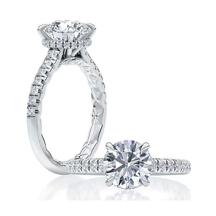 silver infinity knot ring A. Jaffe Hidden Halo Round Engagement Ring Semi-Mounting in 14K White Gold silver infinity knot ring A. Jaffe Hidden Halo Round Engagement Ring Semi-Mounting in 14K White Gold