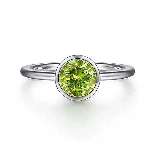 zodiac constellation bracelet silver Gabriel & Co. Peridot Ring in Sterling Silver