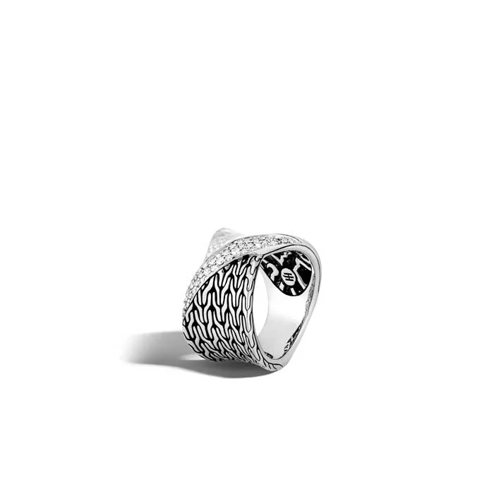 stackable gold bangle set John Hardy .29CT Twisted Pave' Band Ring in Sterling Silver stackable gold bangle set John Hardy .29CT Twisted Pave' Band Ring in Sterling Silver