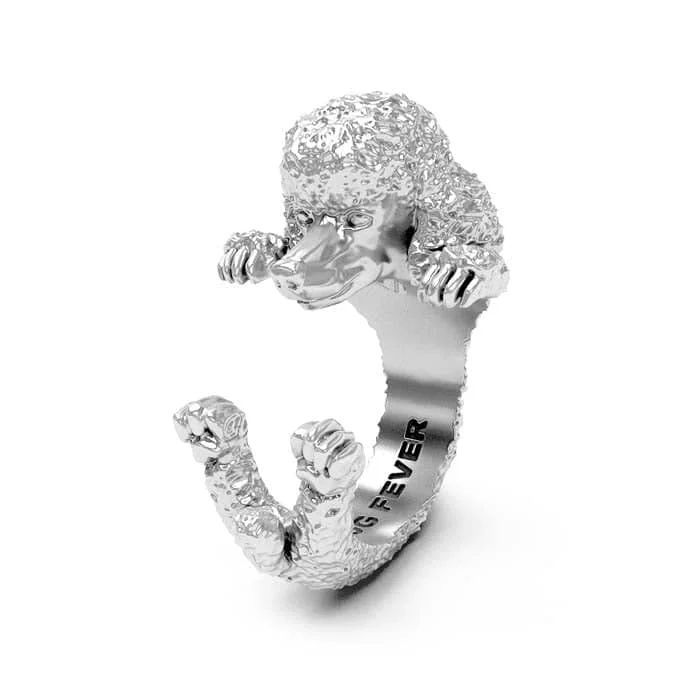 infinity loop ring rose gold Dog Fever Poodle Hug Ring, Sterling Silver
