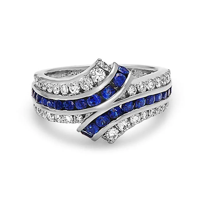 gold choker necklace simple Charles Krypell "Krypell Collection" Diamond and Sapphire Bypass Ring in 18K White Gold gold choker necklace simple Charles Krypell "Krypell Collection" Diamond and Sapphire Bypass Ring in 18K White Gold