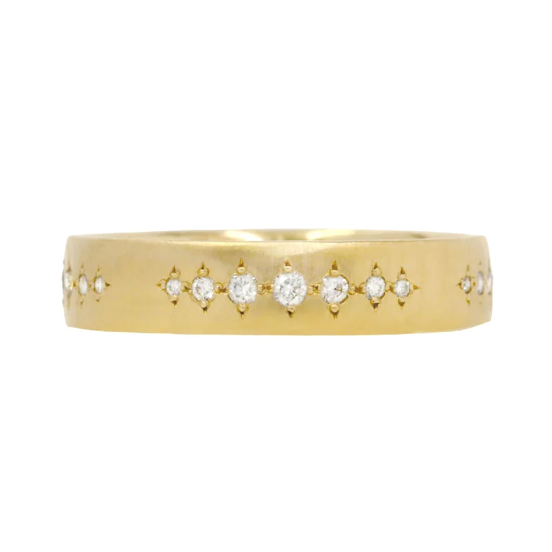 gold-plated snake chain bracelet 18K Gold Graduated Diamond Band