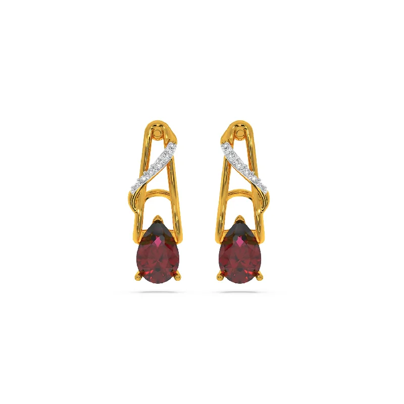crystal-studded gold ring Akruti Earring