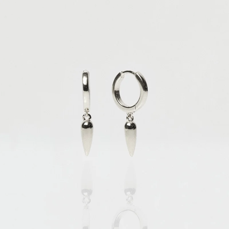 dainty gold chain earrings Anita Rani Shakti Empower Drop Huggie Hoop