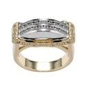 braided wedding ring men Right Hand CZ Ring Channel and Pave Set Two Tone 14K Gold Cubic Zirconia braided wedding ring men Right Hand CZ Ring Channel and Pave Set Two Tone 14K Gold Cubic Zirconia