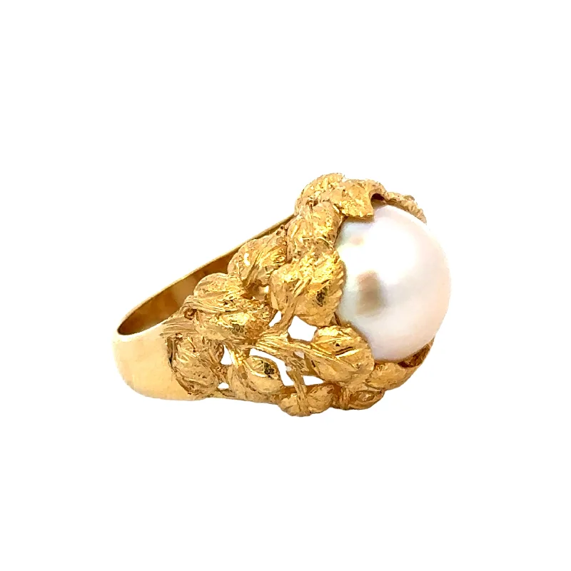 classic silver pearl earrings Antique/Estate Ring