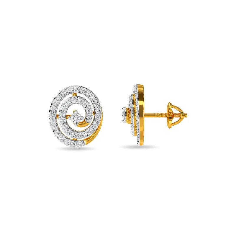 diamond halo stud earrings Astric Earring