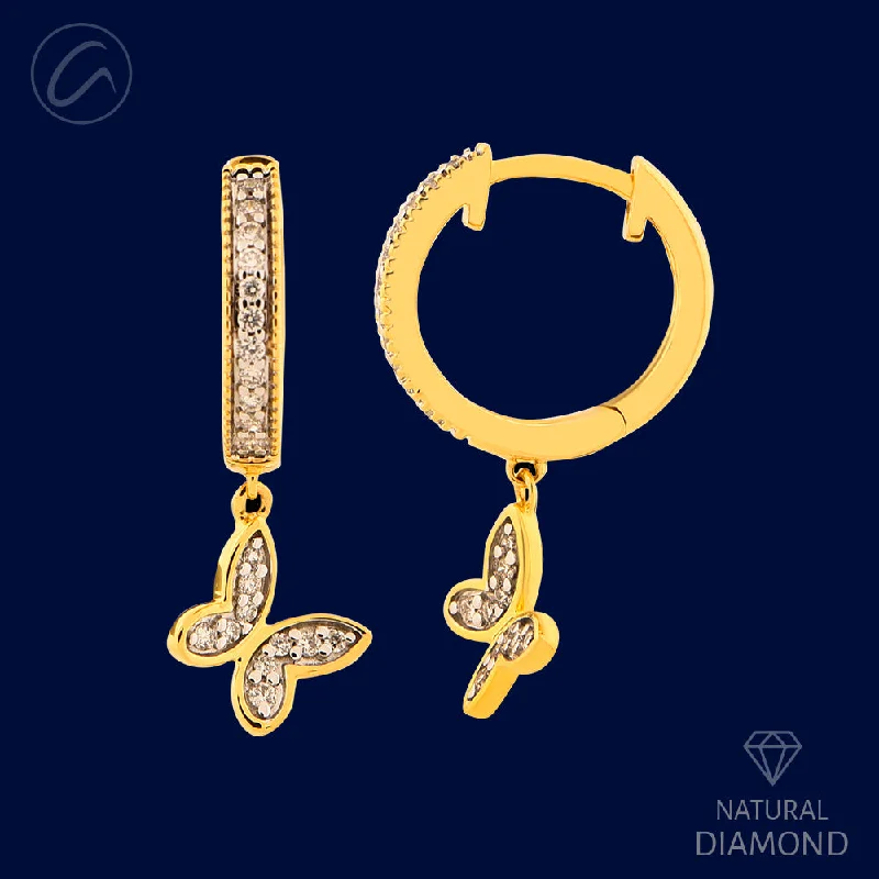 silver dragon claw ring Beautiful Butterfly 18K Gold + Diamond Bali Earrings 12 - picture missing