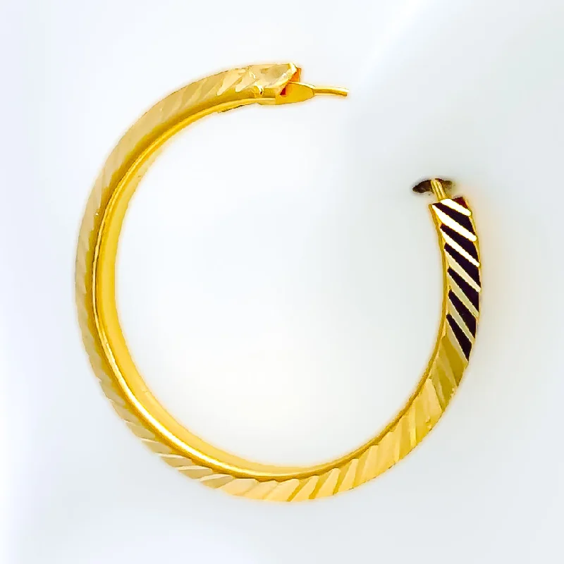 minimalist birthstone bangle Bespoke Golden 22k Gold Hoop Earrings