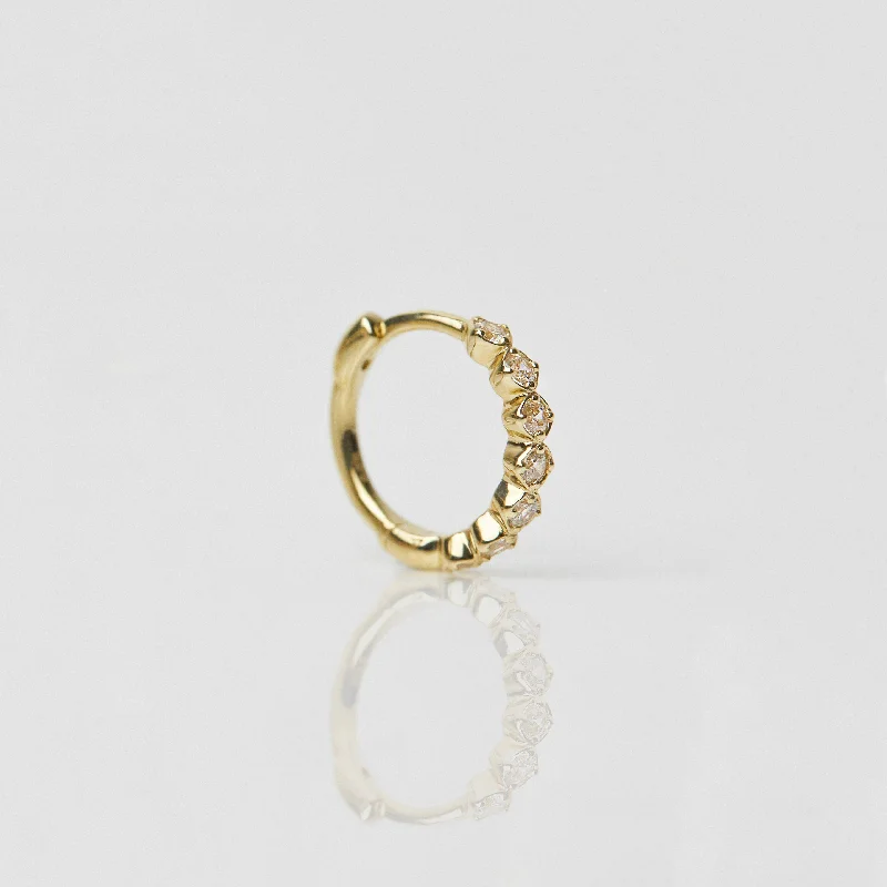 real opal ring for women Bezel Set CZ Hoop