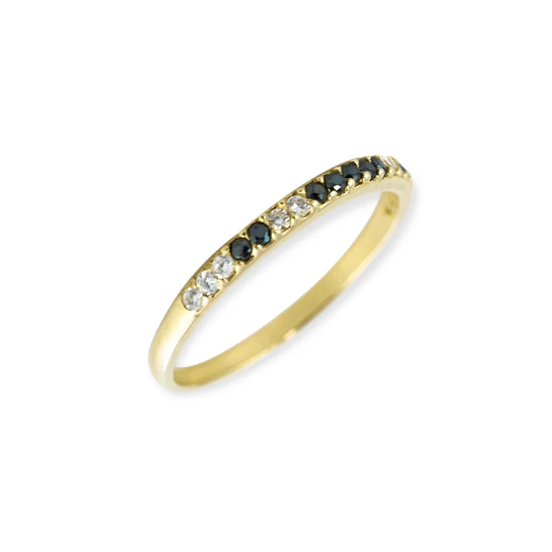 rustic wooden bead bracelet Eleanore 18K Gold Plated Sterling Silver Mini Ring, Night