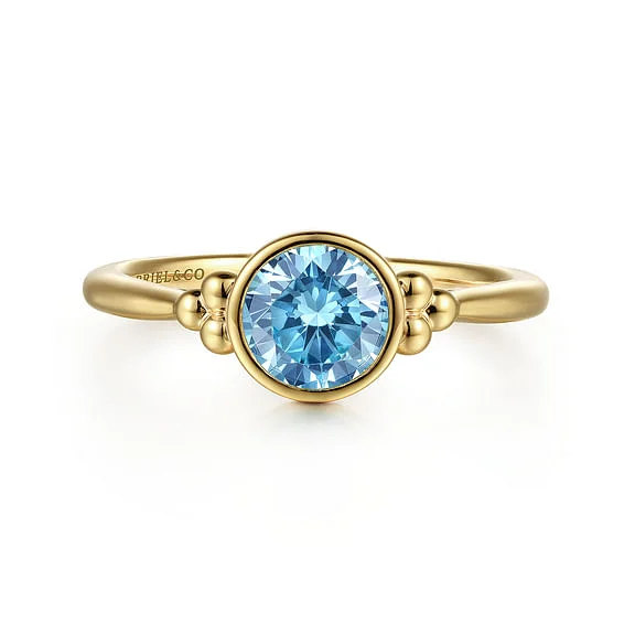 custom star sign necklace Blue Topaz Bujukan Ring
