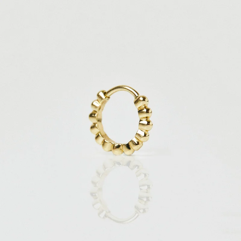 thin silver chain necklace Bobble Detail Hoop