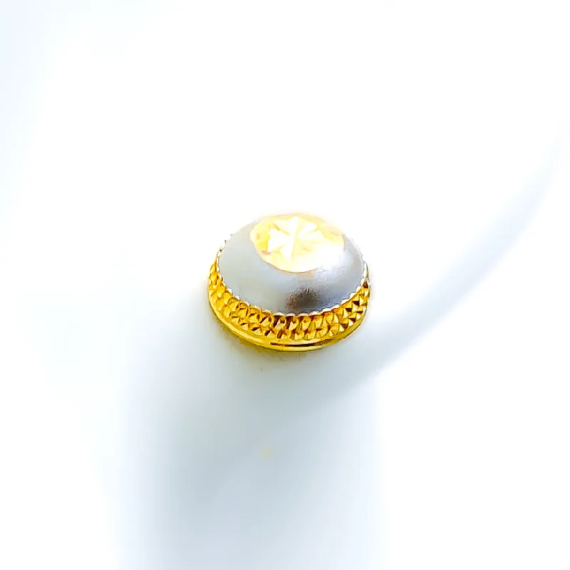 adjustable gemstone choker Bold Glowing Flower 22k Gold Top