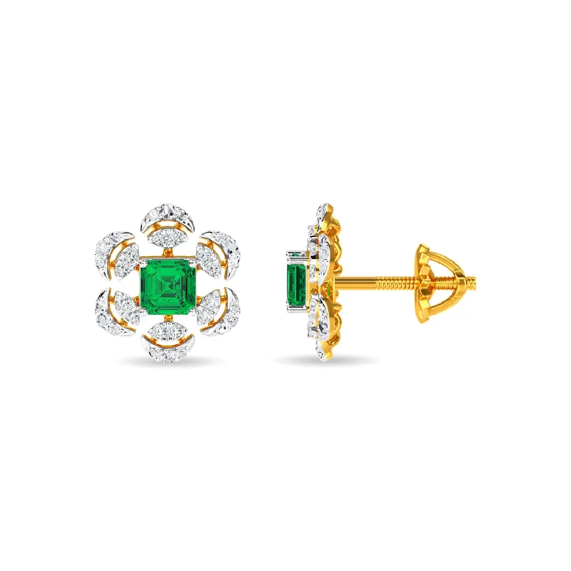 thin gold wedding band women Carol Earring