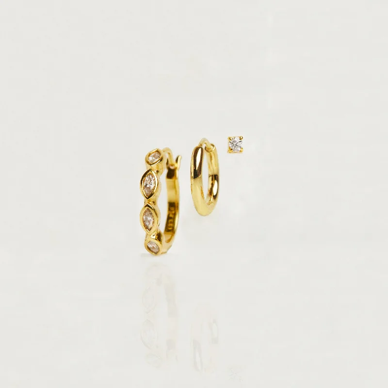 customized infinity bracelet Celestial Stacking Earring Set