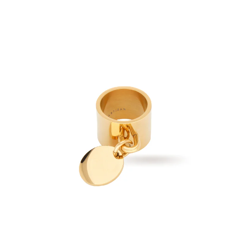 hexagon-shaped engagement ring unique COIN RING