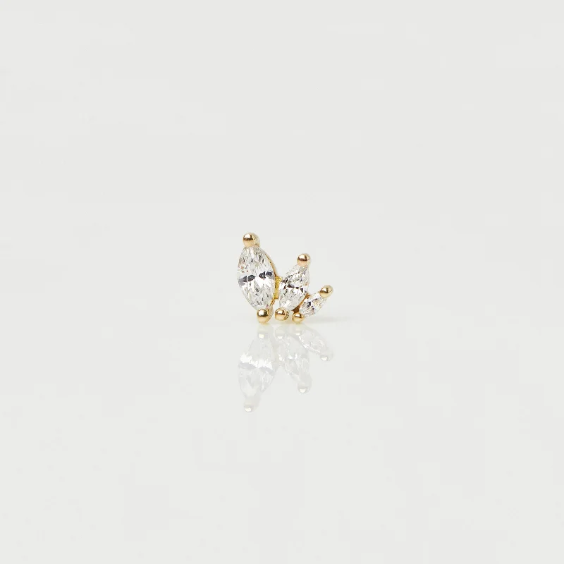 vintage diamond pendant necklace Cosmic Ray Flat Back Earring