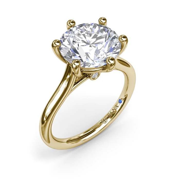 minimalist threader earrings gold Fana Six Prong Diamond Engagement Ring in 14K Yellow Gold minimalist threader earrings gold Fana Six Prong Diamond Engagement Ring in 14K Yellow Gold