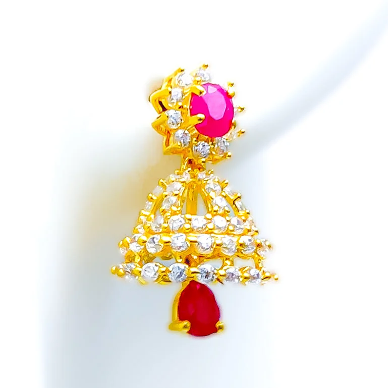 adjustable moon phase bracelet Dazzling Decorative 22k Gold Jhumki Earrings