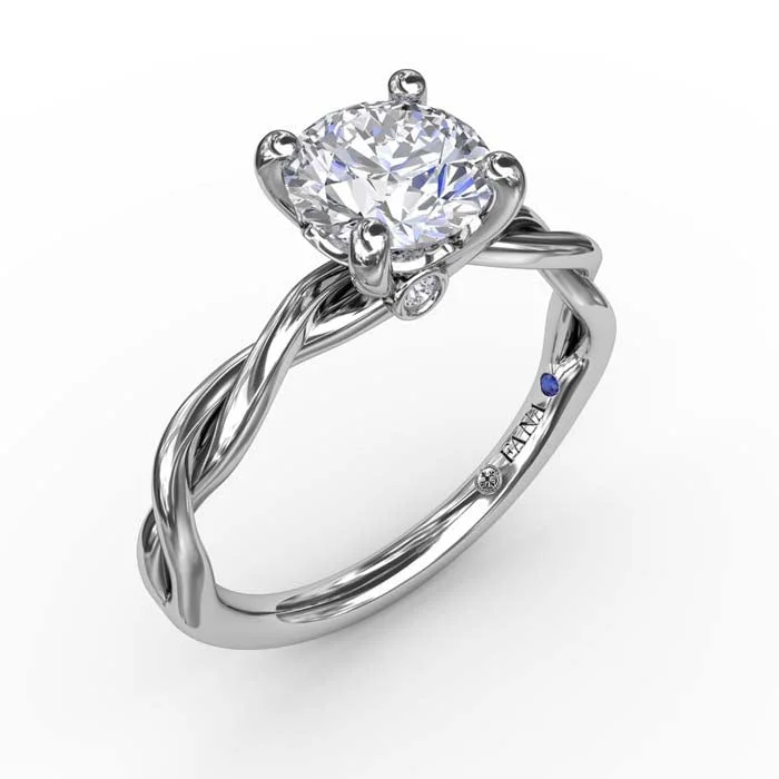 emerald cut diamond earrings Fana Elegantly Twisted Engagement Ring Semi-Mounting in 14K White Gold emerald cut diamond earrings Fana Elegantly Twisted Engagement Ring Semi-Mounting in 14K White Gold