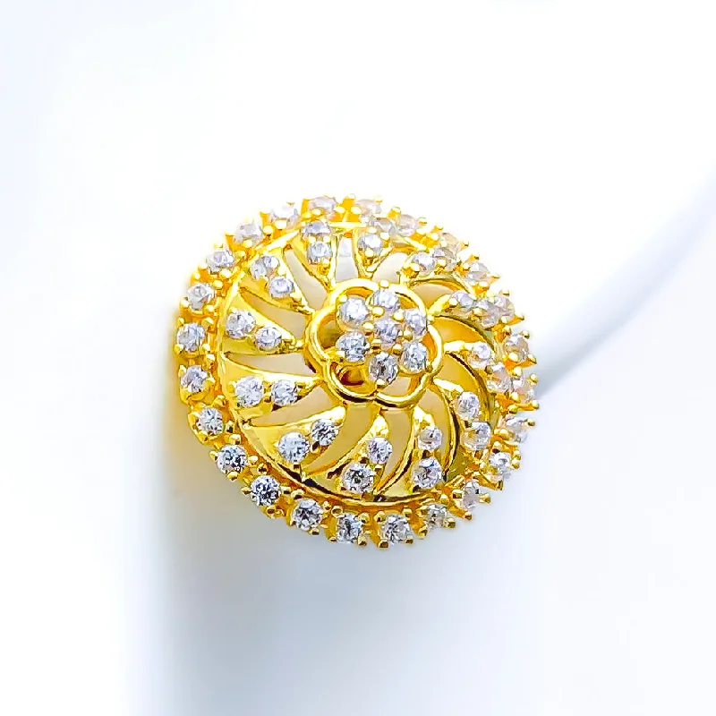 unique zodiac constellation necklace Delightful Charming 22k Gold CZ Tops