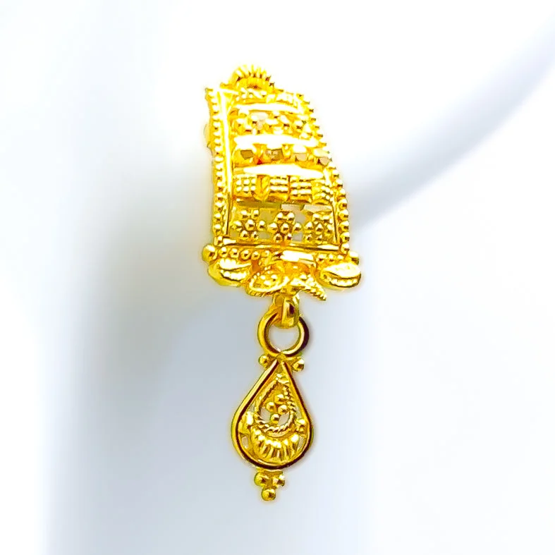 handcrafted beaded bracelet boho Delightful Lush 22k Gold Earrings